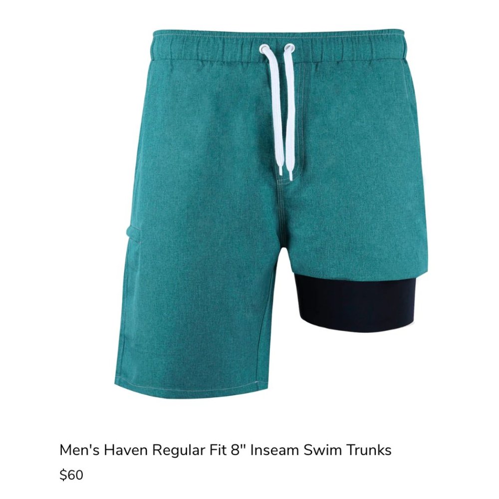 Nonetz 8" Swim Trunks - Bathing suit - Teal Green - Small
